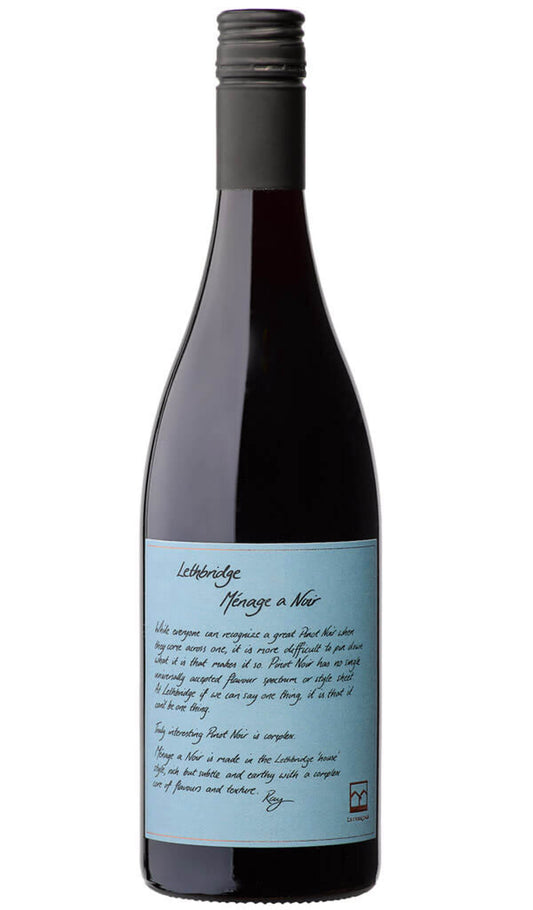 Find out more or buy Lethbridge Ménage a Noir Pinot Noir 2023 (Geelong) online at Wine Sellers Direct - Australia’s independent liquor specialists.