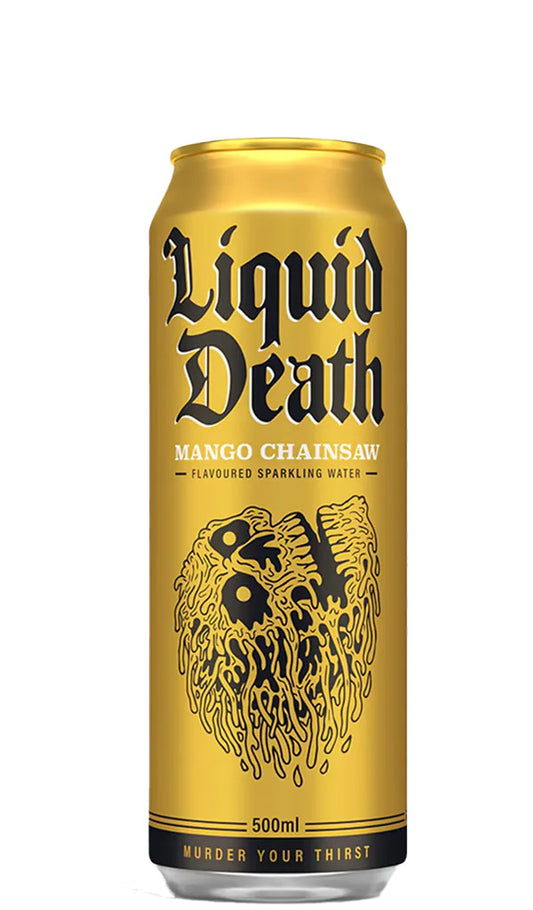 Find out more or buy Liquid Death Mango Chainsaw Sparkling Water 500mL available online at Wine Sellers Direct - Australia's independent liquor specialists.