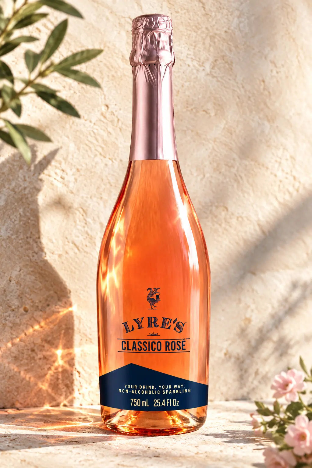 Lyre's Classico Rosé Non-Alcoholic Sparkling 750mL bottle.