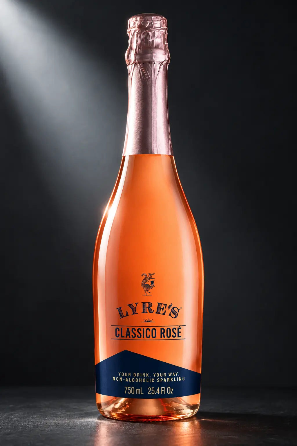 Lyre's Classico Rosé Non-Alcoholic Sparkling 750mL bottle.