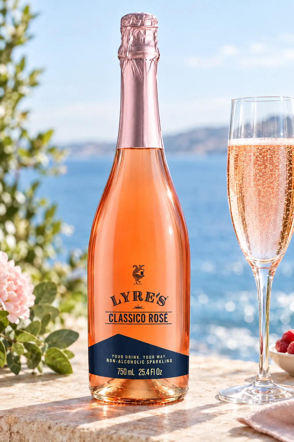 Lyre's Classico Rosé Non-Alcoholic Sparkling 750mL bottle.
