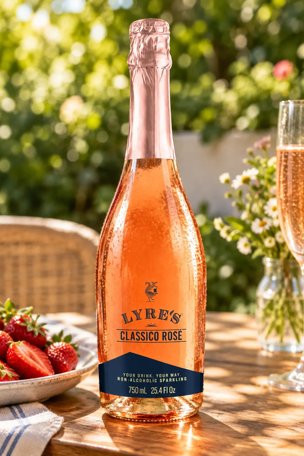 Lyre's Classico Rosé Non-Alcoholic Sparkling 750mL bottle.