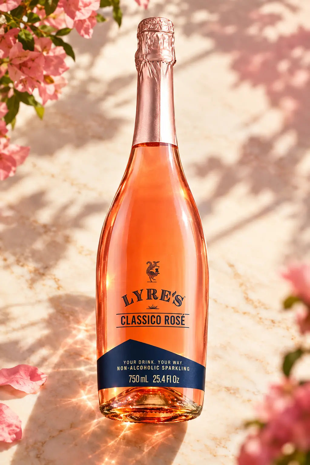Lyre's Classico Rosé Non-Alcoholic Sparkling 750mL bottle.