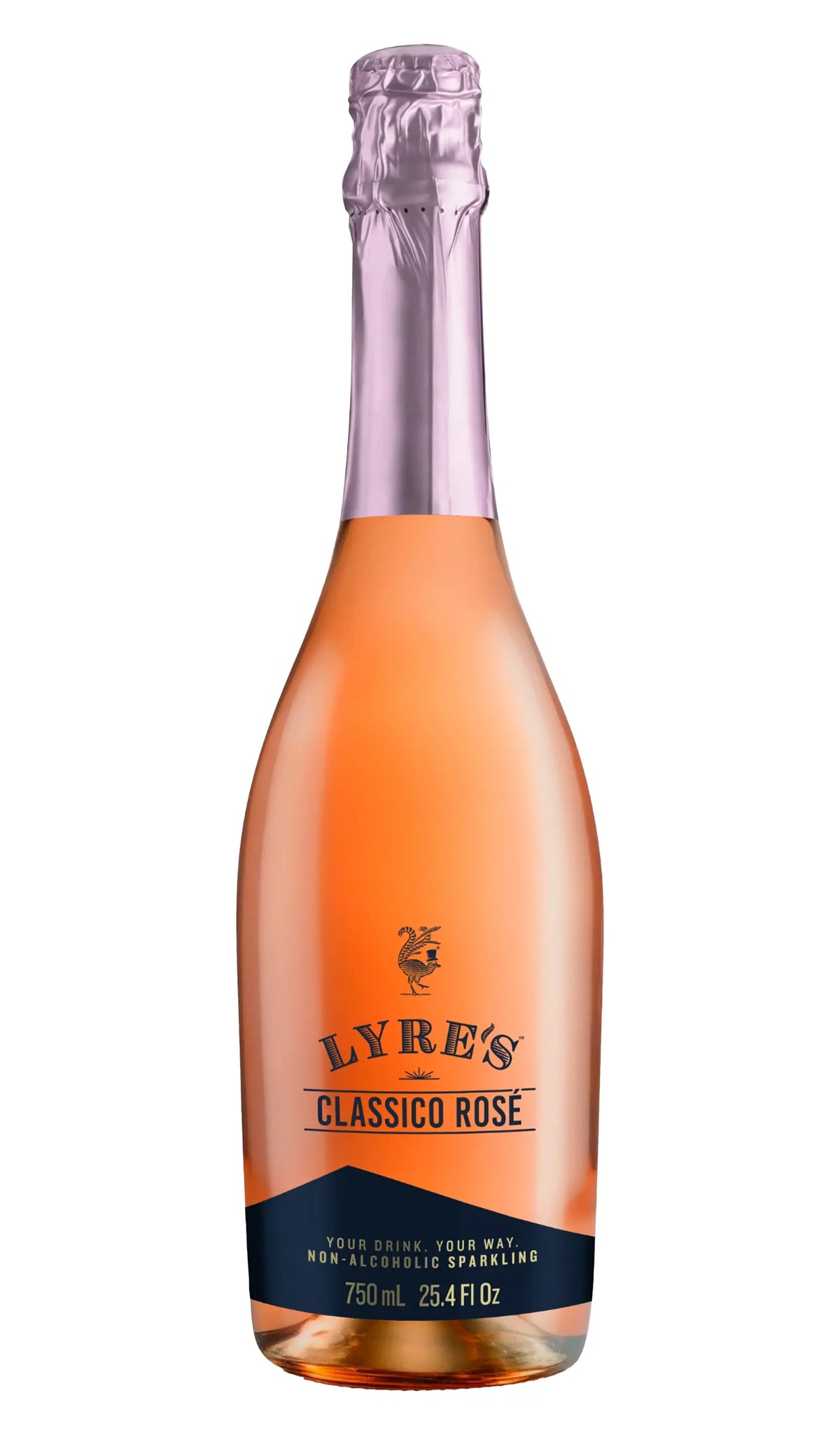 Lyre's Classico Rosé Non-Alcoholic Sparkling 750mL bottle.