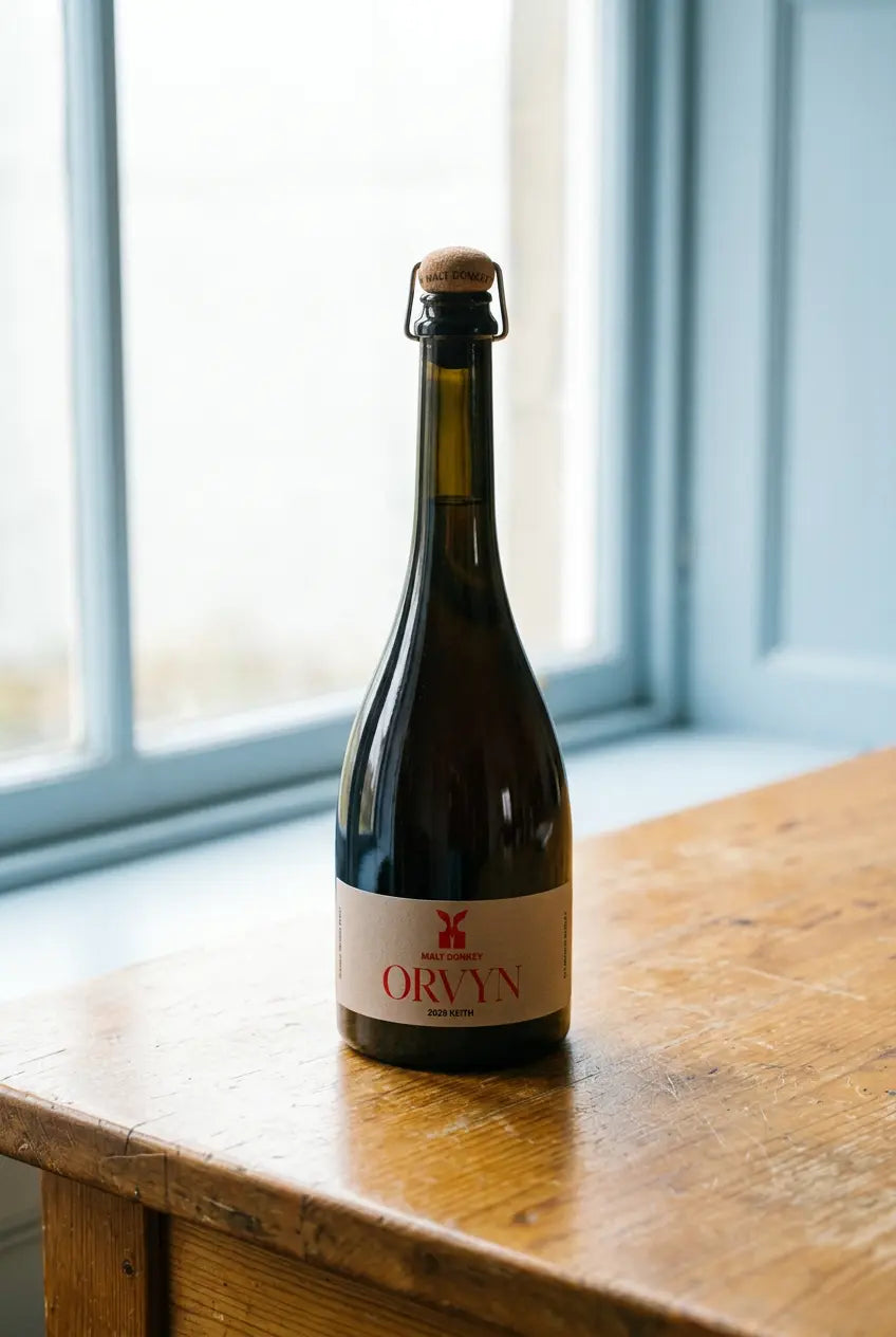 Malt Donkey Orvyn Keith Fine Ale 2025 750mL bottle – South Australian single-origin Belgian-style amber ale.