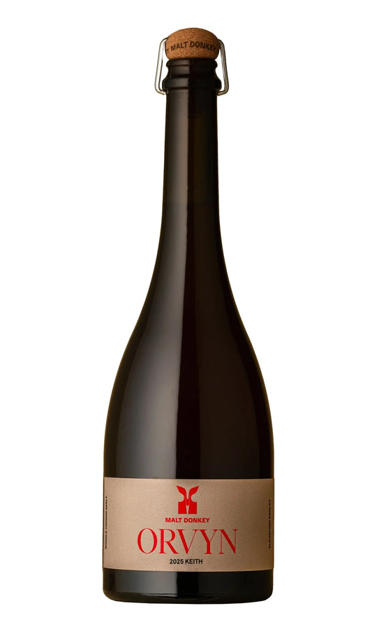 Malt Donkey Orvyn Keith Fine Ale 2025 750mL bottle – South Australian single-origin Belgian-style amber ale.