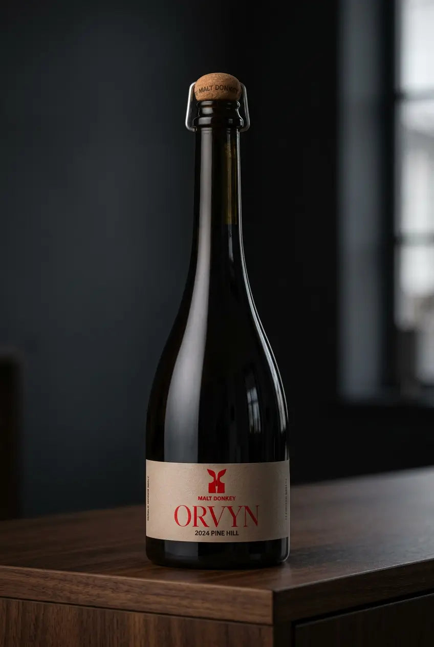Malt Donkey Orvyn Pine Hill Fine Ale 2024 750mL bottle – South Australian single-origin Belgian-style amber ale.