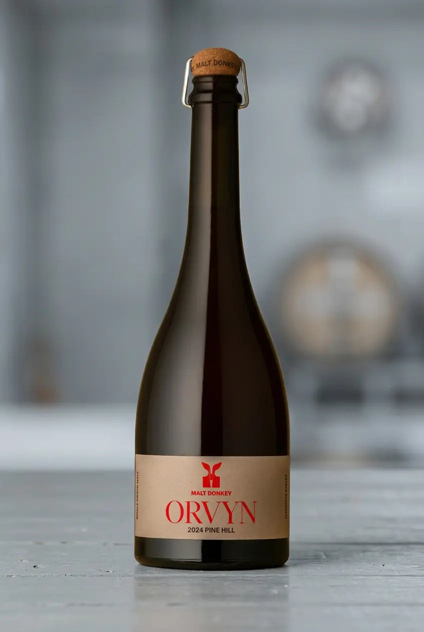 Malt Donkey Orvyn Pine Hill Fine Ale 2024 750mL bottle – South Australian single-origin Belgian-style amber ale.