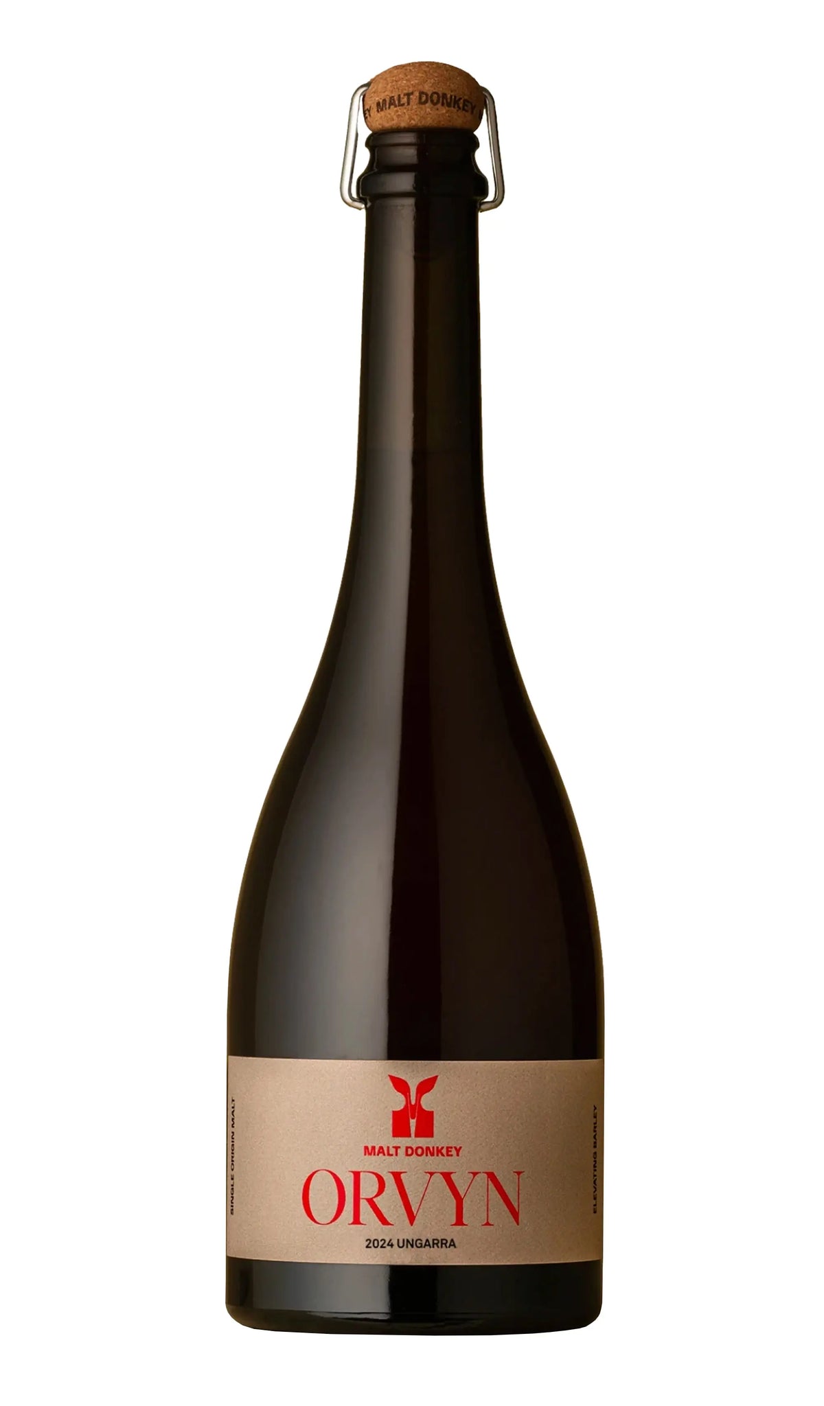 Malt Donkey Orvyn Ungarra Fine Ale 2024 750mL bottle – Eyre Peninsula, South Australian single-origin Belgian-style amber ale.
