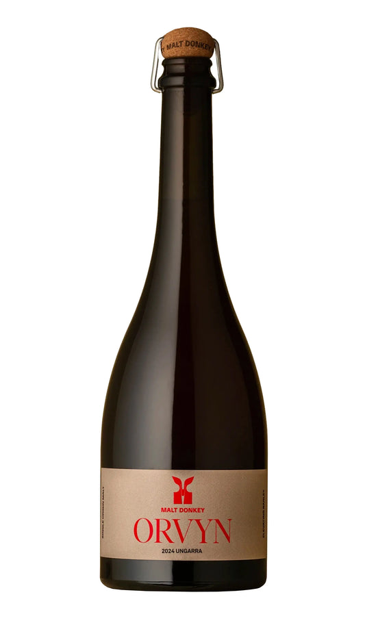 Malt Donkey Orvyn Ungarra Fine Ale 2024 750mL bottle – Eyre Peninsula, South Australian single-origin Belgian-style amber ale.