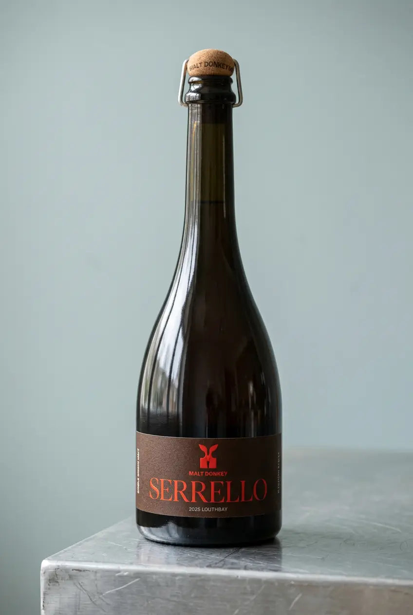 Malt Donkey Serrello Louth Bay Fine Ale 2025 750mL bottle – single-origin South Australian fine ale from the Eyre Peninsula.