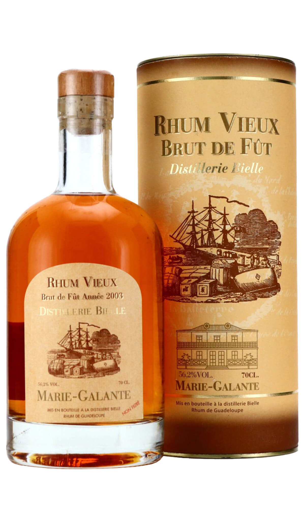 Find out more, explore the range & buy Marie Galante Bielle Brut de Fut Cask Strength Rum 2003 Rhum Vieux 700ml available online at Wine Sellers Direct - Australia's independent liquor specialists.