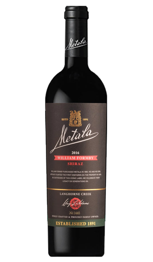 Find out more, explore our range and buy Metala William Formby Shiraz 2016 (Langhorne Creek) available online at Wine Sellers Direct - Australia's independent liquor specialists.