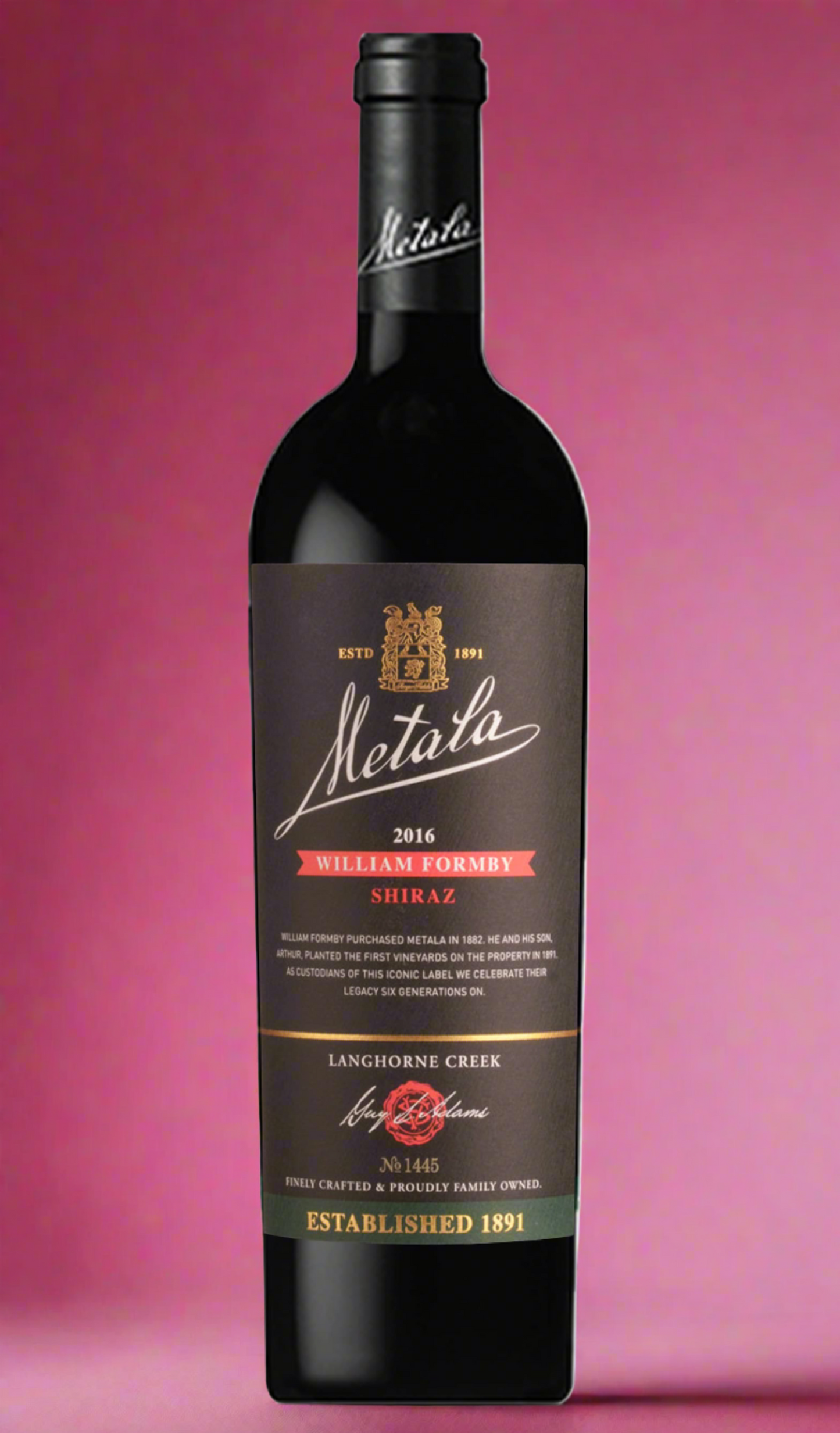 Find out more, explore our range and buy Metala William Formby Shiraz 2016 (Langhorne Creek) available online at Wine Sellers Direct - Australia's independent liquor specialists.