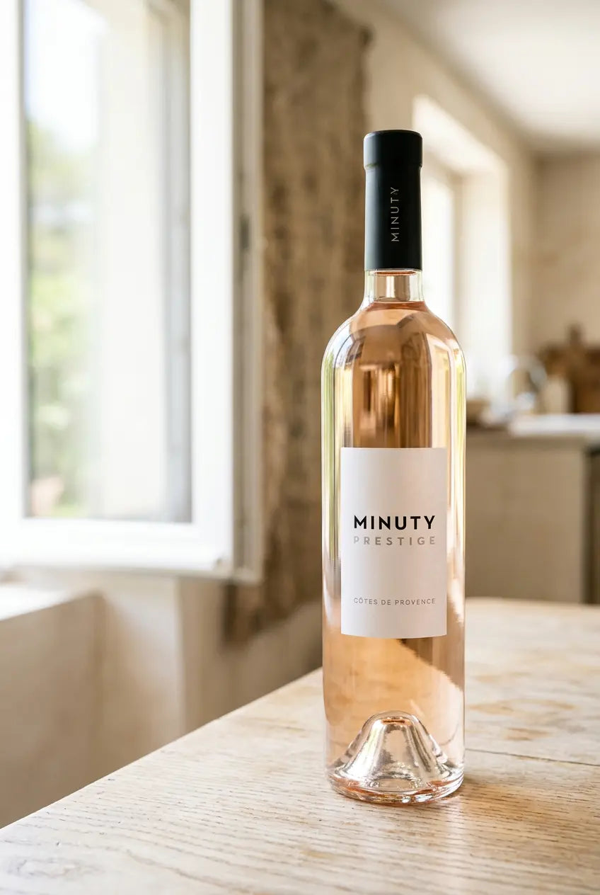 Minuty Prestige Rosé 2025 Côtes de Provence French rosé wine bottle