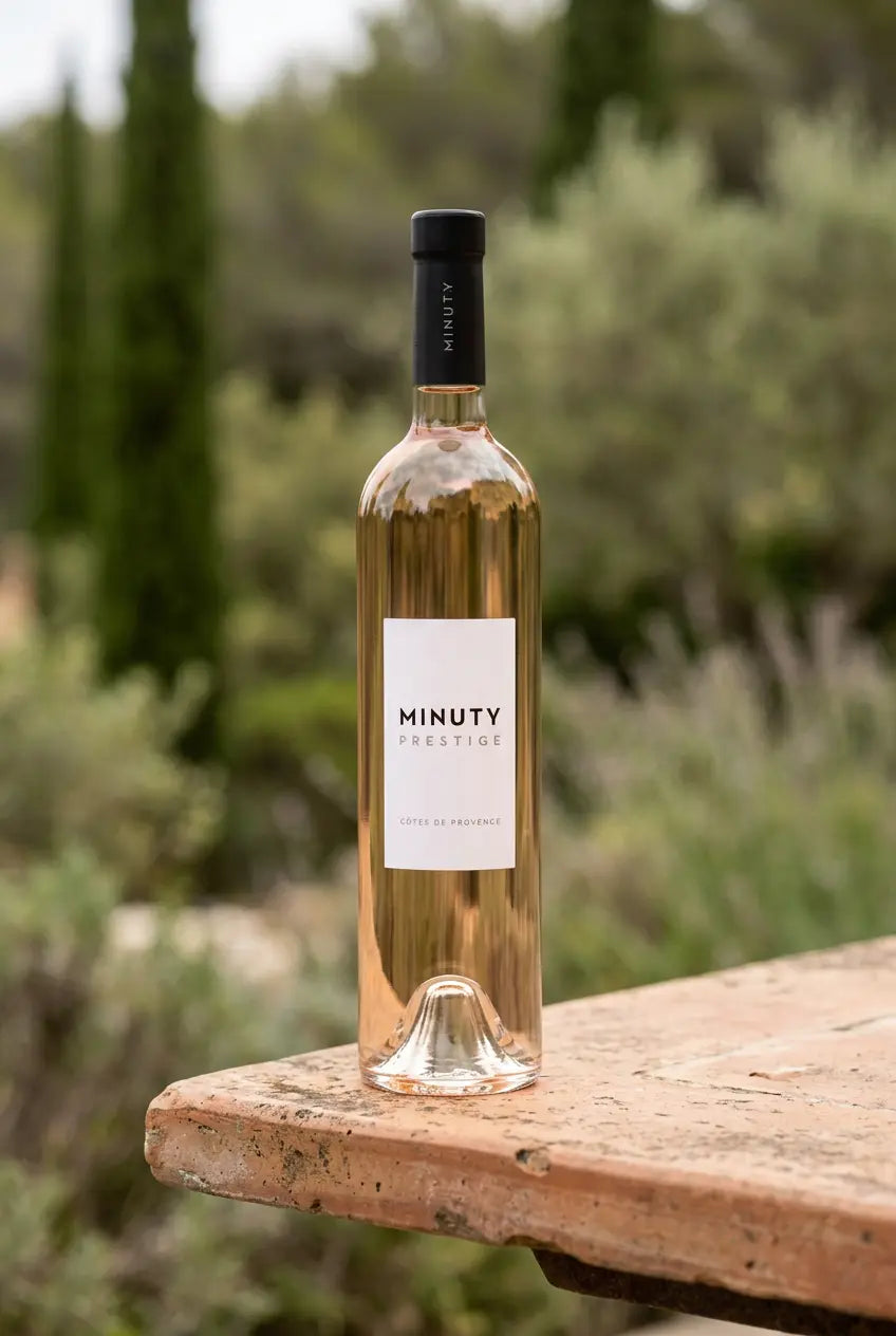 Minuty Prestige Rosé 2025 Côtes de Provence French rosé wine bottle