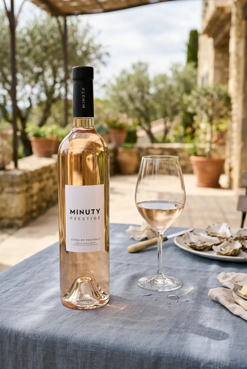 Minuty Prestige Rosé 2025 Côtes de Provence French rosé wine bottle