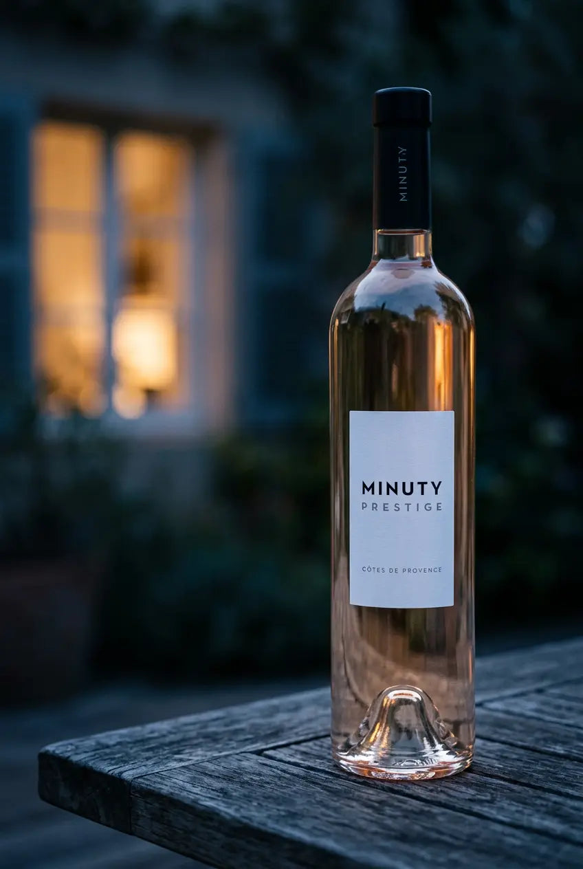 Minuty Prestige Rosé 2025 Côtes de Provence French rosé wine bottle