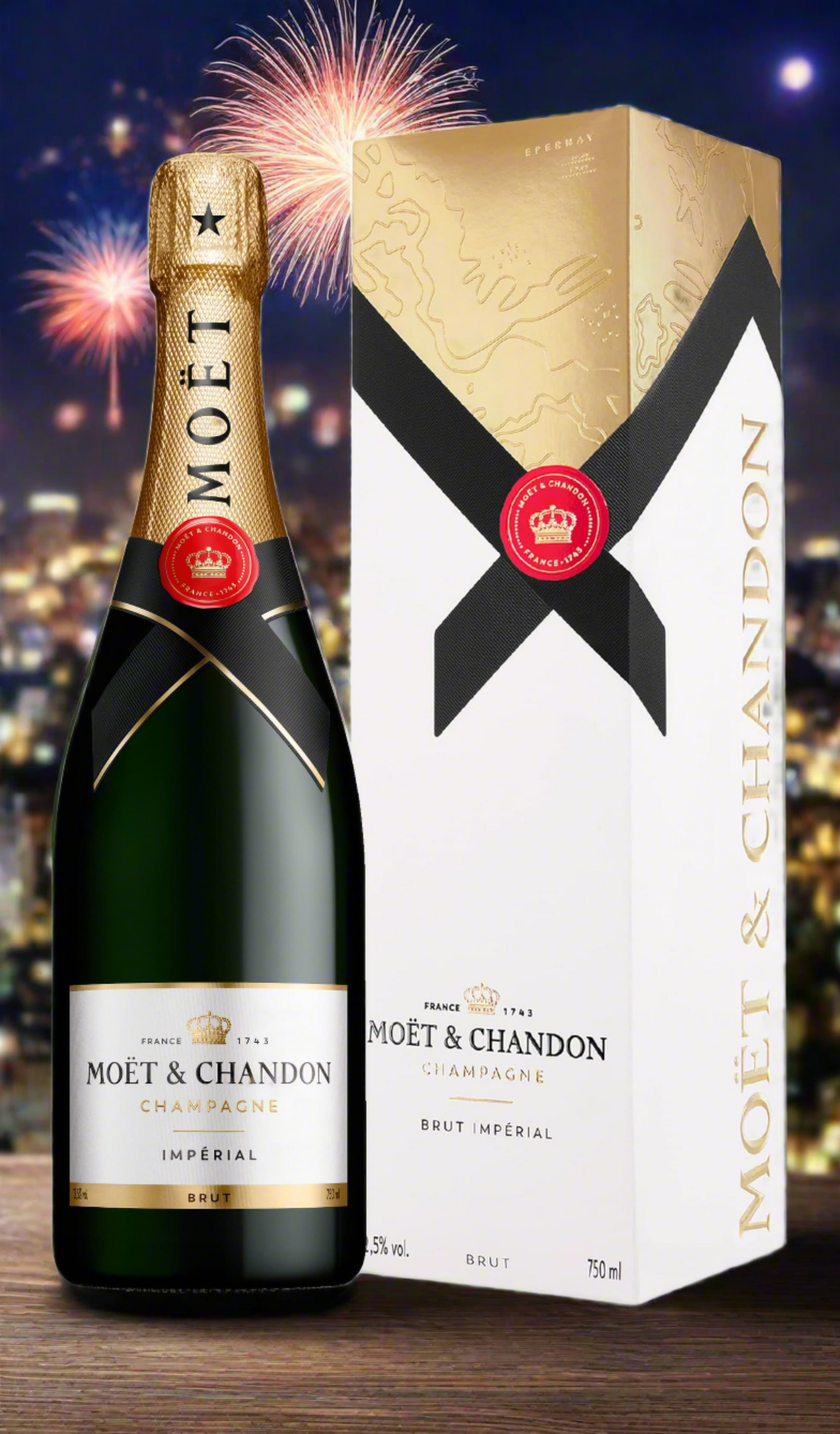 Find out more or buy Moët & Chandon Impérial Brut NV 750mL (Gift Boxed, Champagne) online at Wine Sellers Direct - Australia’s independent liquor specialists.