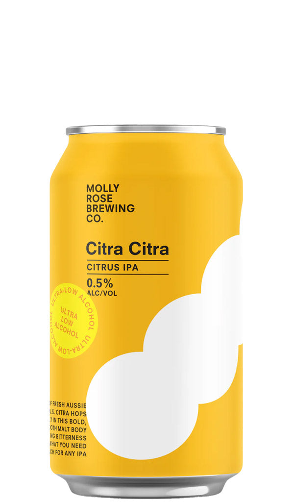 Find out more or buy Molly Rose Citra Citra Non Alc Citrus IPA 375ml available online at Wine Sellers Direct - Australia's independent liquor specialists.