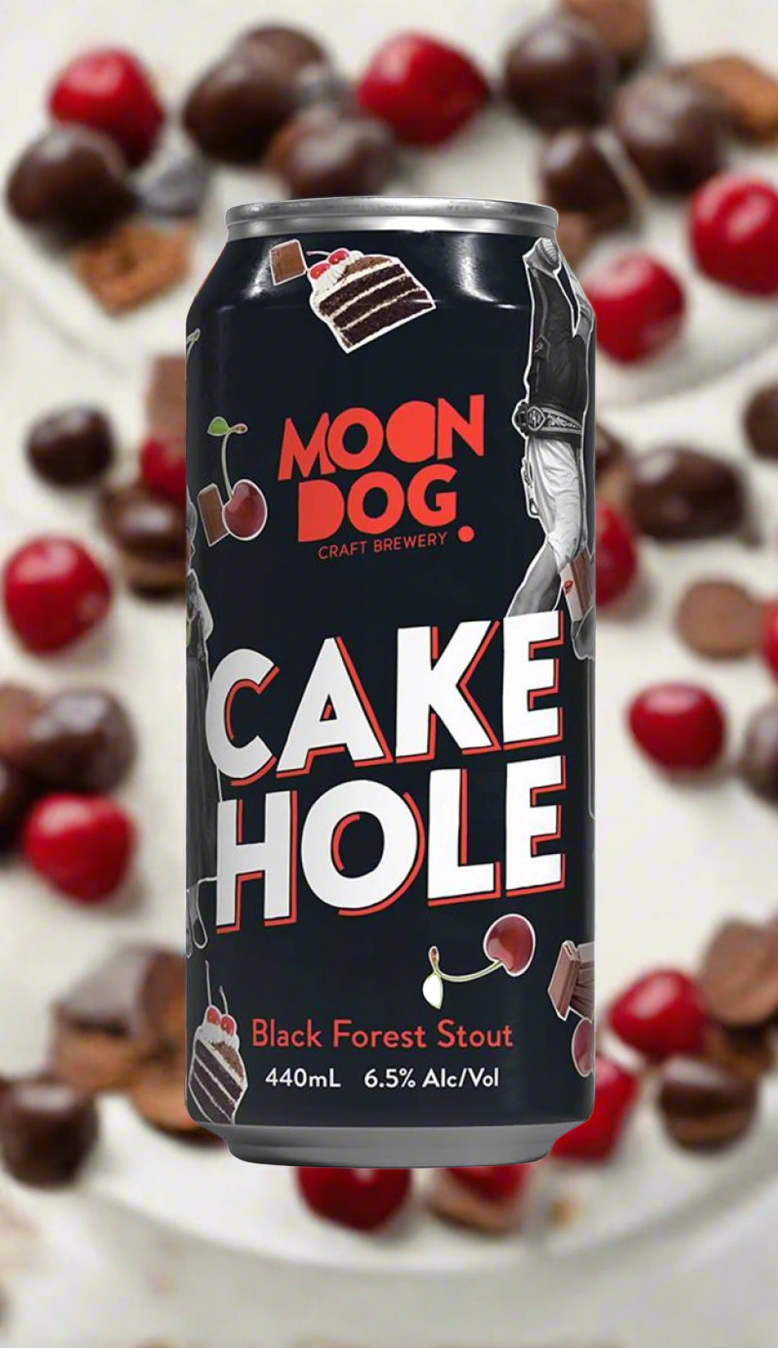 Find out more or buy Moon Dog Cake Hole Black Forest Stout 440ml online at Wine Sellers Direct - Australia’s independent liquor specialists.