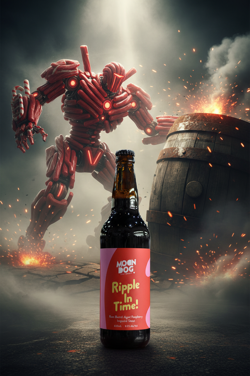 Find out more or buy Moon Dog Ripple In Time Barrel-Aged Raspberry & Rum Imperial Stout 650mL online at Wine Sellers Direct.