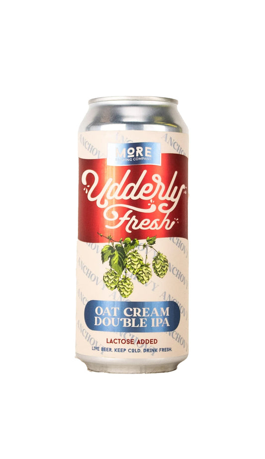 Find out more or buy MoRE Udderly Fresh: Anchovy Oat Cream DIPA 473ml online at Wine Sellers Direct - Australia’s independent liquor specialists.