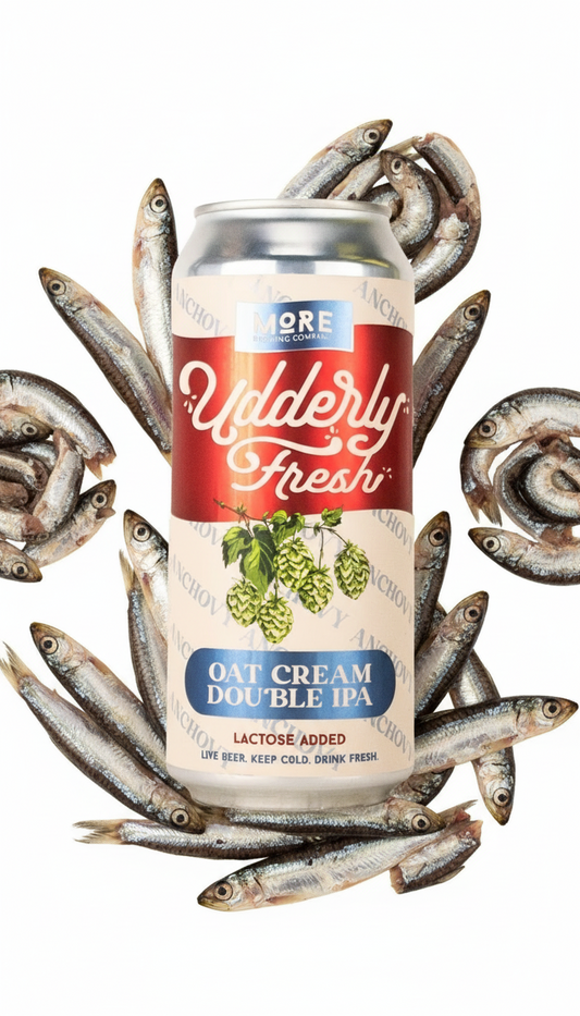 Find out more or buy MoRE Udderly Fresh: Anchovy Oat Cream DIPA 473ml online at Wine Sellers Direct - Australia’s independent liquor specialists.