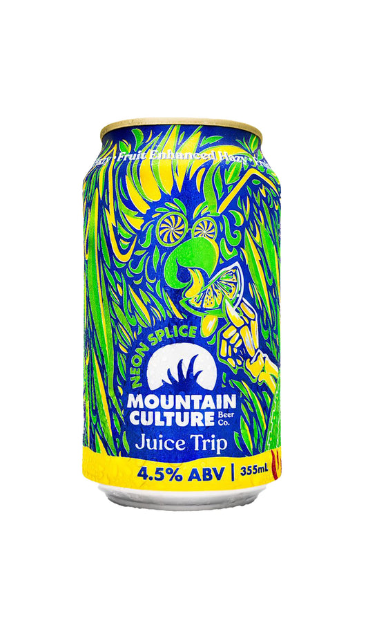 Find out more or buy Mountain Culture Neon Splice Fruit Enhanced Hazy 355ml online at Wine Sellers Direct - Australia’s independent liquor specialists.