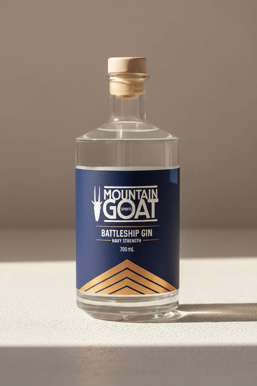 Buy Mountain Goat Battleship Gin Navy Strength 700ml online at Wine Sellers Direct's best prices.
