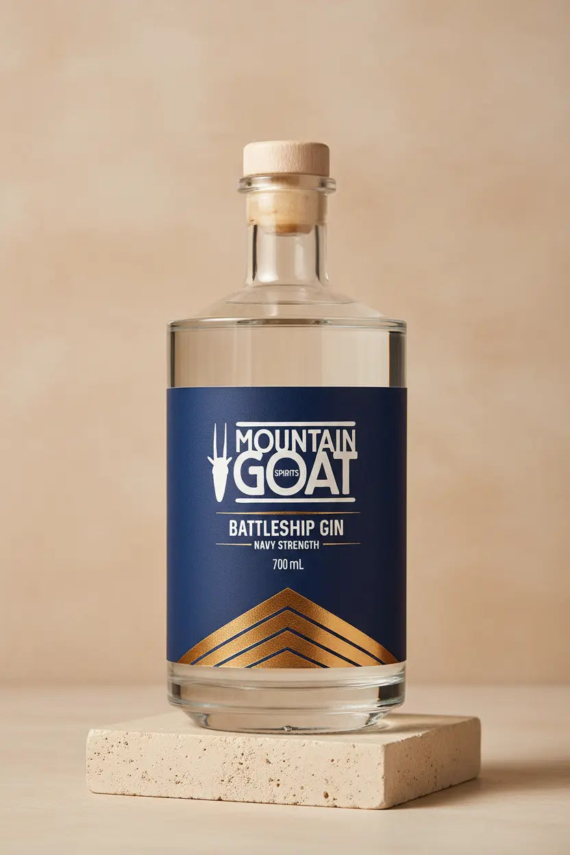 Buy Mountain Goat Battleship Gin Navy Strength 700ml online at Wine Sellers Direct's best prices.