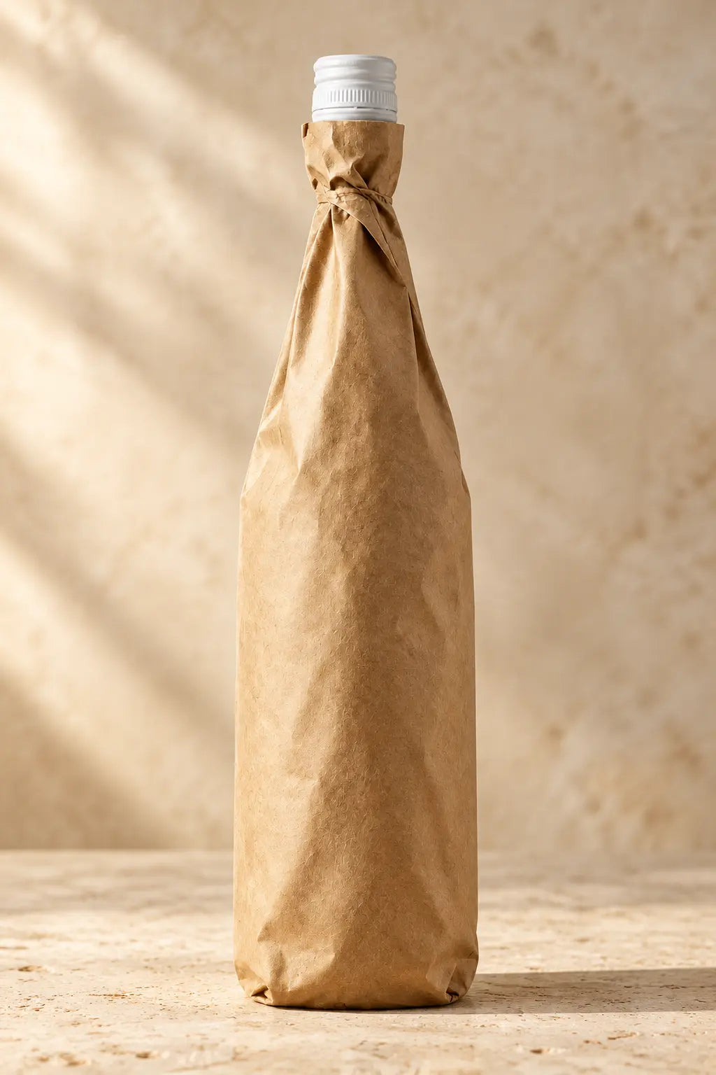 Mystery Wine Sangiovese Rosé 2026 750mL fully labelled wine bottle from Clare Valley concealed in kraft bag.