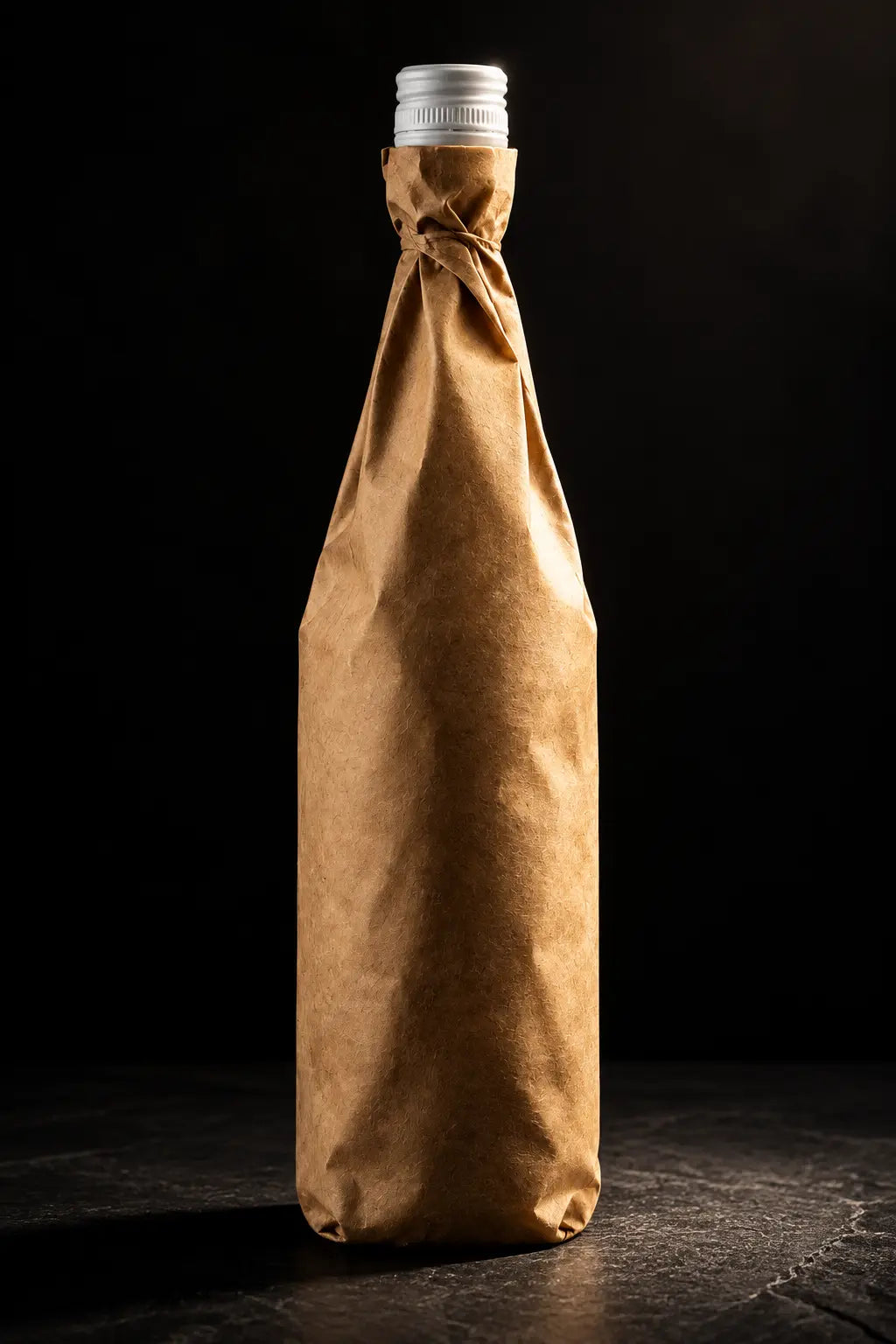 Mystery Wine Sangiovese Rosé 2026 750mL fully labelled wine bottle from Clare Valley concealed in kraft bag.
