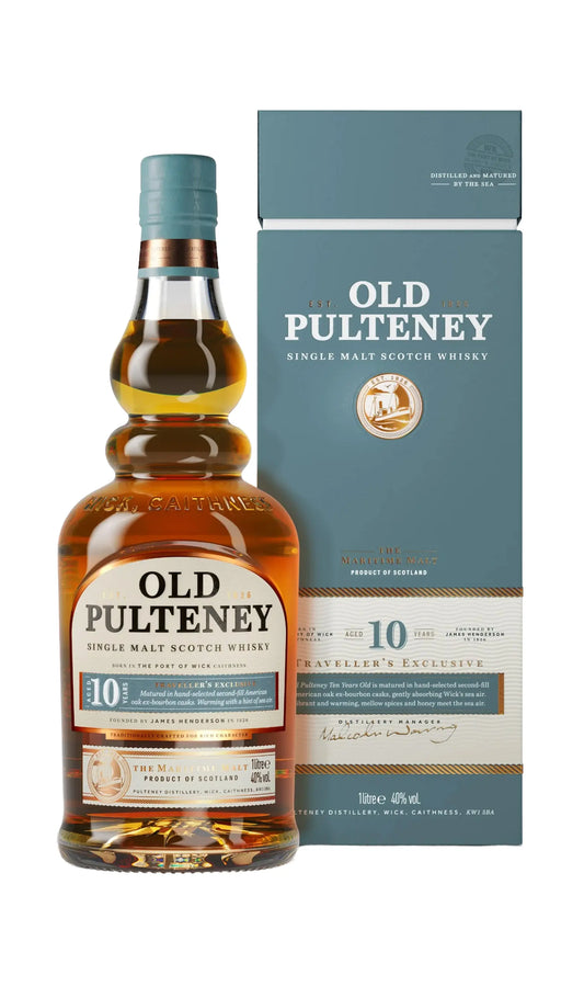 Buy Old Pulteney 10 Year Old Traveller's Exclusive Single Malt 1000mL online at Wine Sellers Direct's best prices.