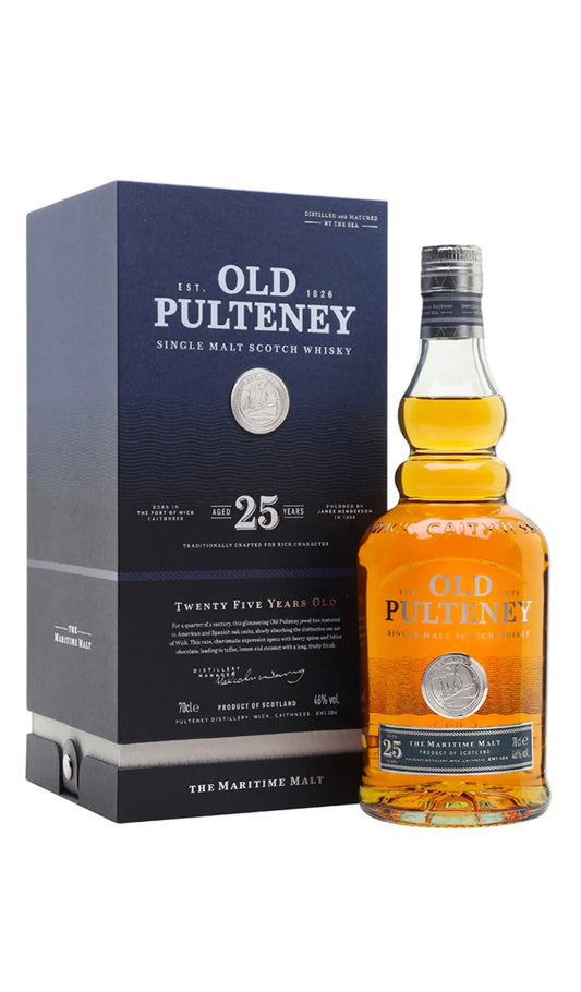 Buy Old Pulteney 25 Year Old Single Malt 700ml online at Wine Sellers Direct's best prices.