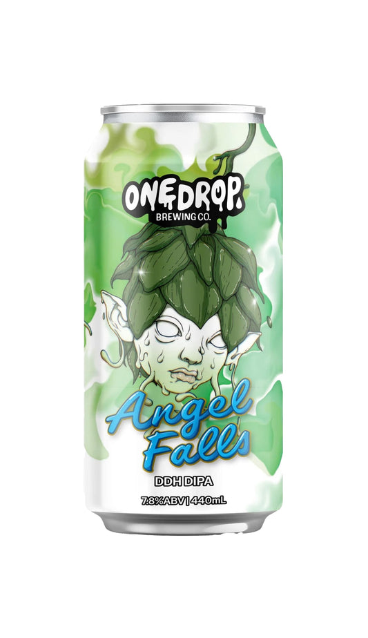 Find out more or buy One Drop Angel Falls DDH DIPA 440mL online at Wine Sellers Direct.