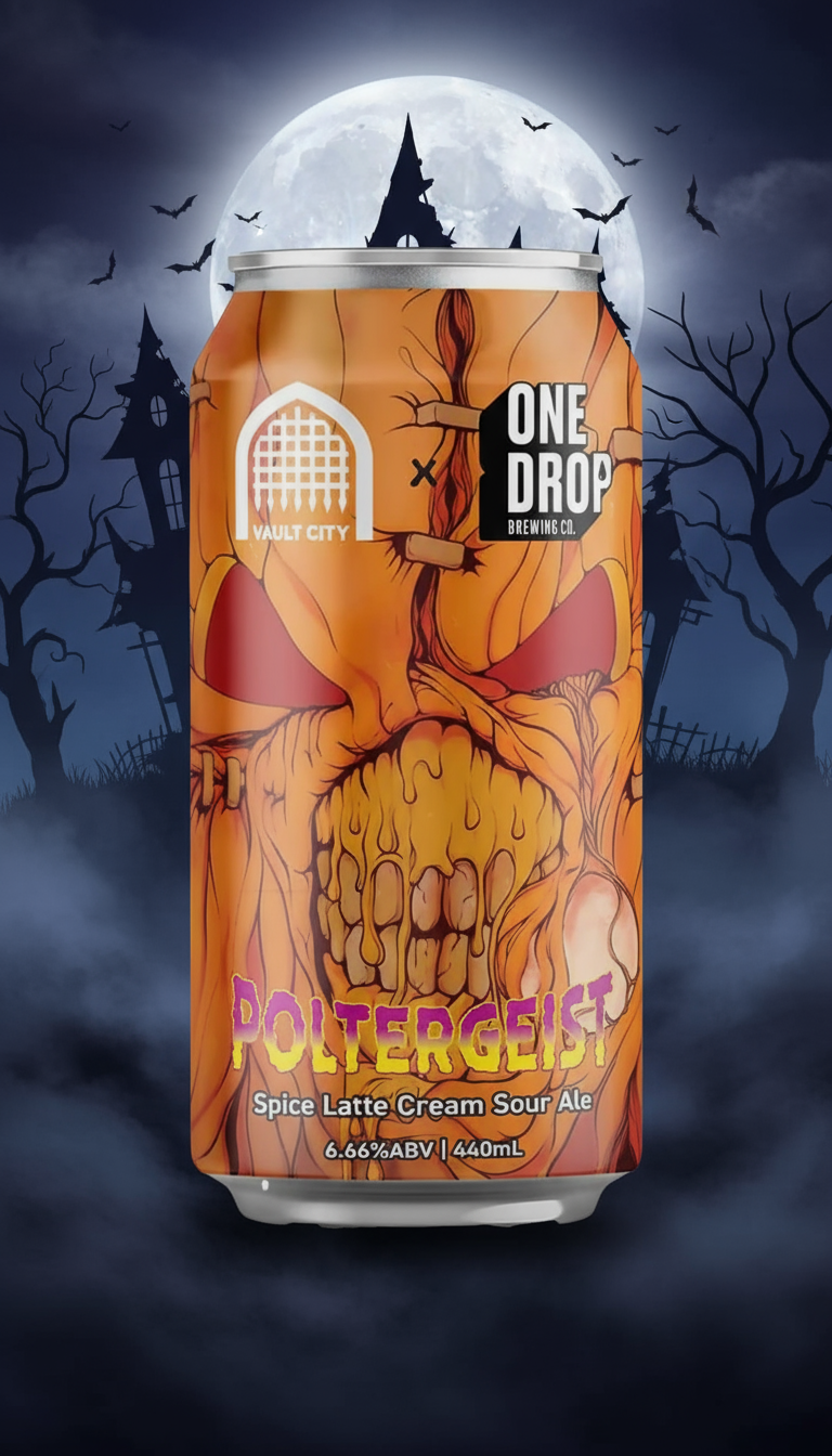 Find out more or buy One Drop Poltergeist Spice Latte Cream Sour Ale 440ml online at Wine Sellers Direct - Australia’s independent liquor specialists.