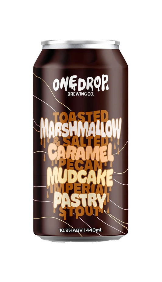 Find out more or buy One Drop Toasted Marshmallow Caramel Pecan Mudcake Stout 440mL online at Wine Sellers Direct - Australia’s independent liquor specialists.