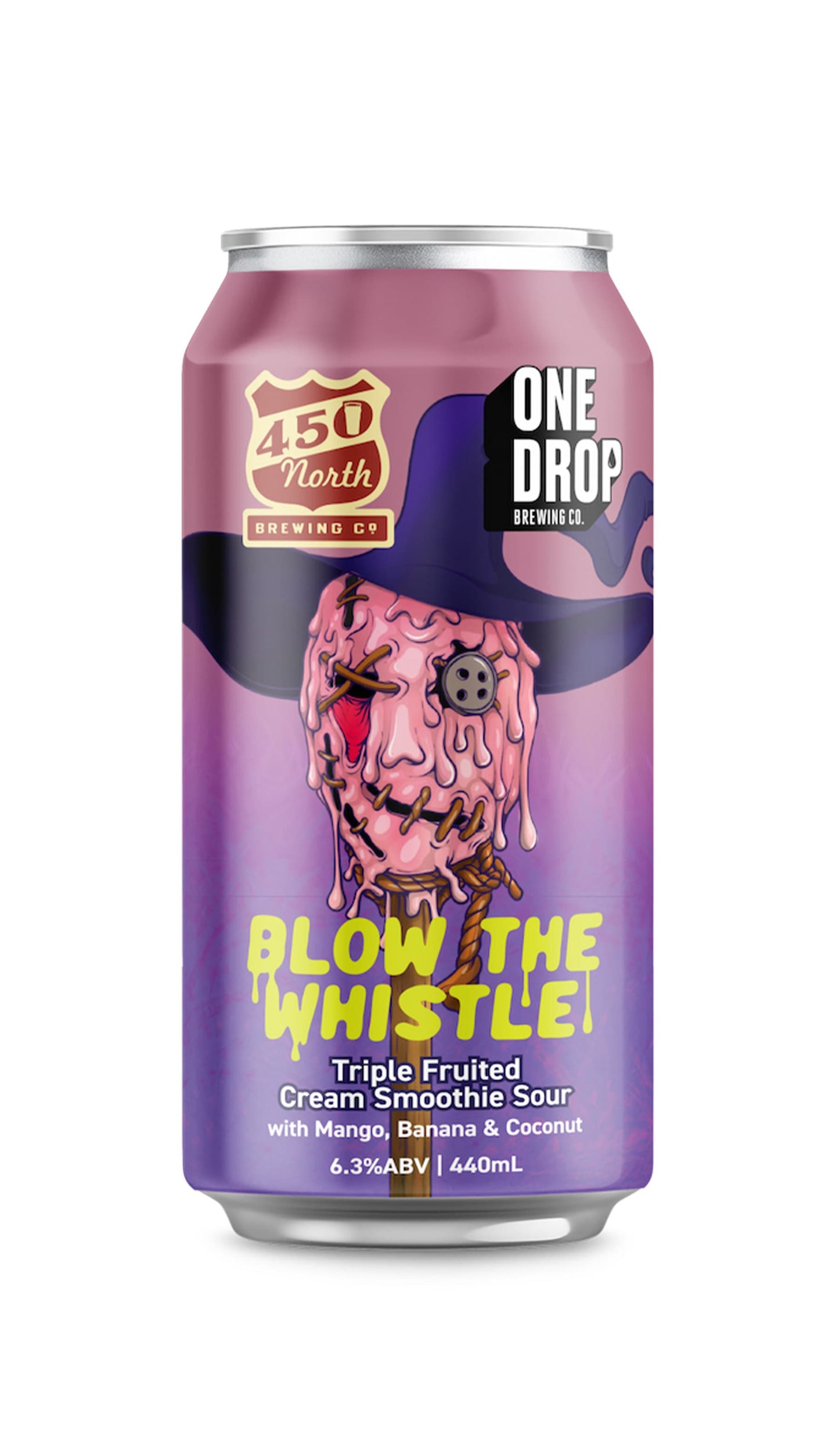 Find out more or buy One Drop x 450 North Blow The Whistle Smoothie Sour 440mL online at Wine Sellers Direct - Australia’s independent liquor specialists.