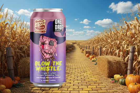 Find out more or buy One Drop x 450 North Blow The Whistle Smoothie Sour 440mL online at Wine Sellers Direct - Australia’s independent liquor specialists.