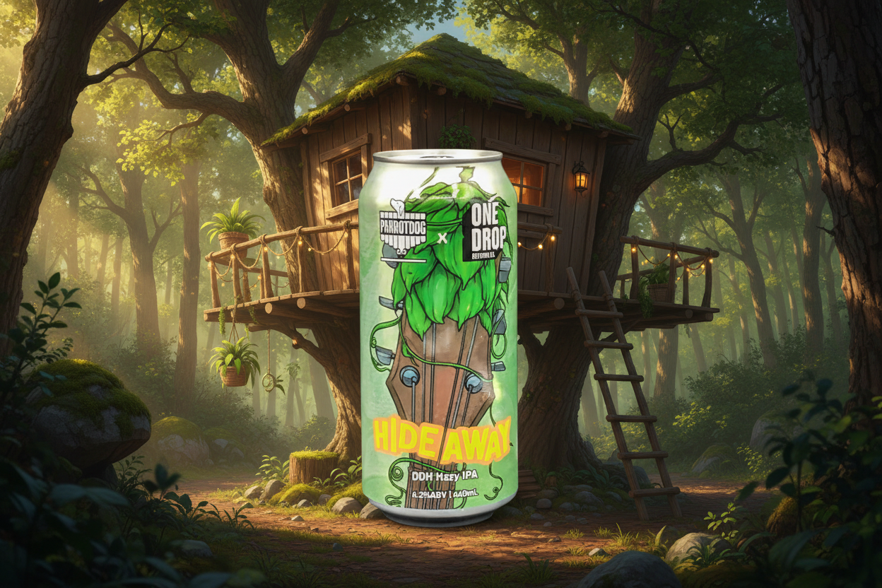 Find out more or buy One Drop x Parrotdog Hideaway DDH Hazy IPA 440mL online at Wine Sellers Direct - Australia’s independent liquor specialists.