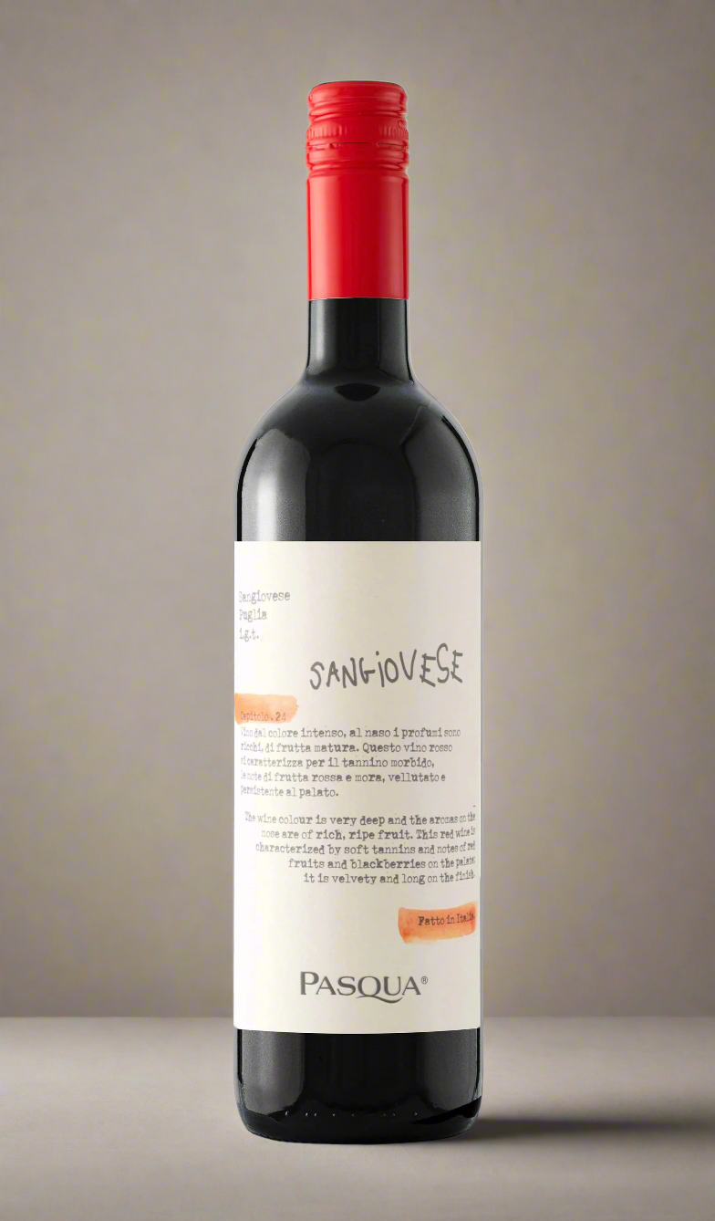 Find out more or buy Pasqua Sangiovese Puglia 2024 (Italy) available Wine Sellers Direct's best prices - Australia's independent liquor specialists!