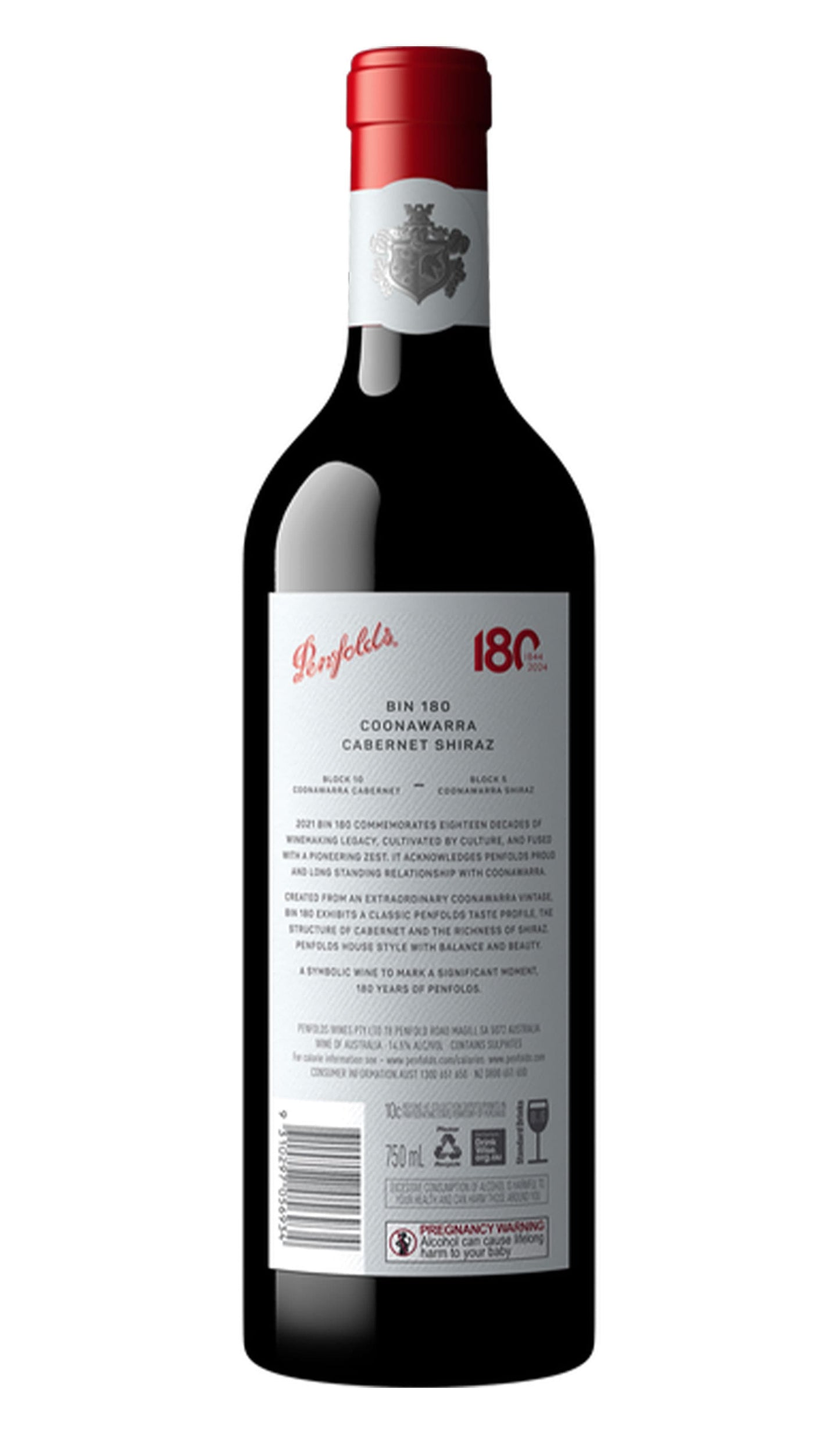 Find out more, explore the range and purchase Penfolds Bin 180 Cabernet Shiraz 2021 750mL (Gift Boxed) available online and in-store at Wine Sellers Direct - Australia's independent liquor specialists and the best prices.