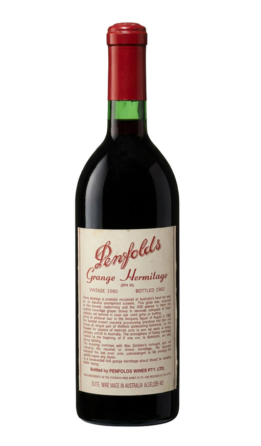 Penfolds Grange Hermitage 1980 vintage 750mL bottle from South Australia.