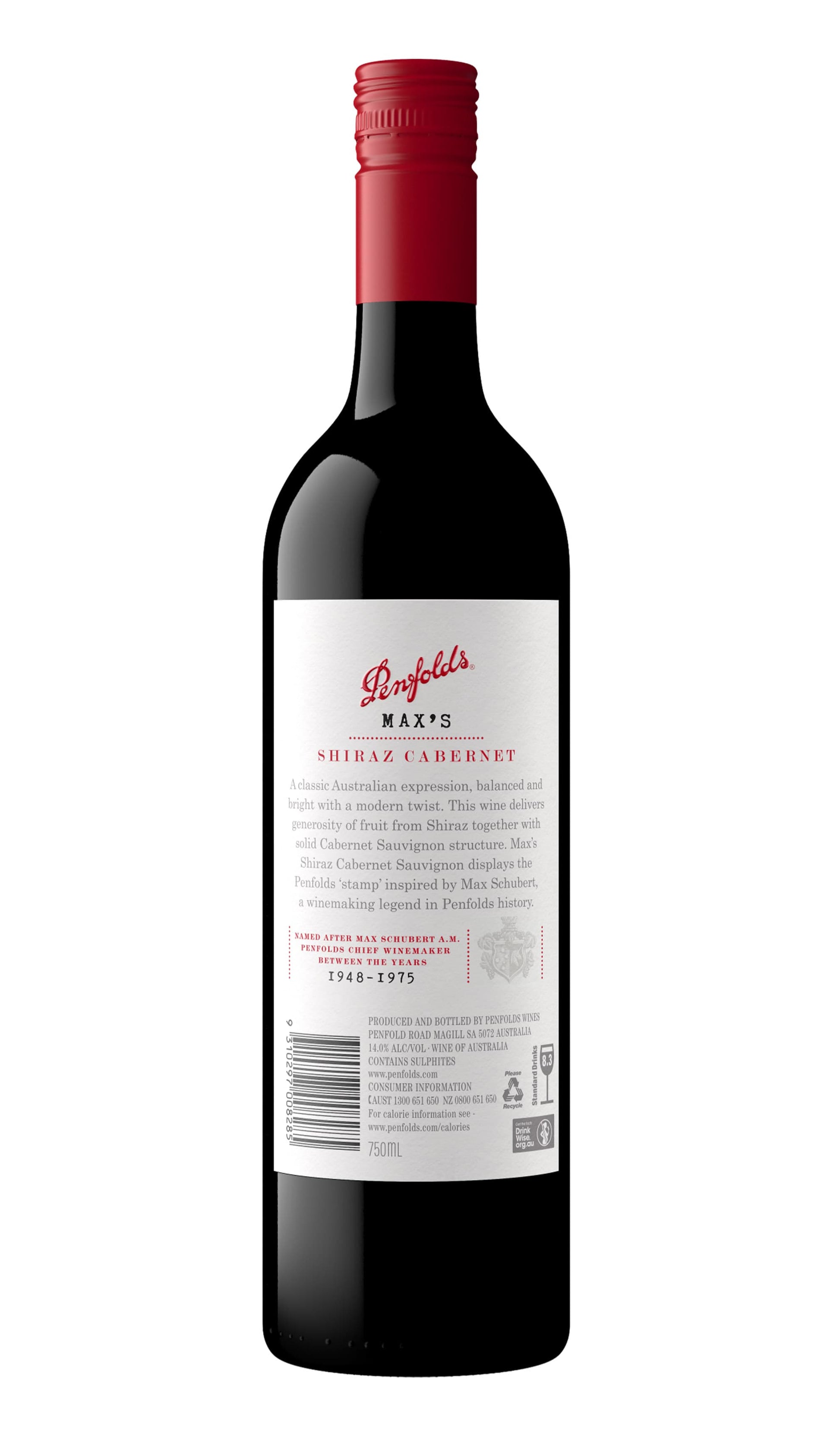 Find out more, explore the range and purchase Penfolds Max's Shiraz Cabernet 2019 available online at Wine Sellers Direct - Australia's independent liquor specialists.