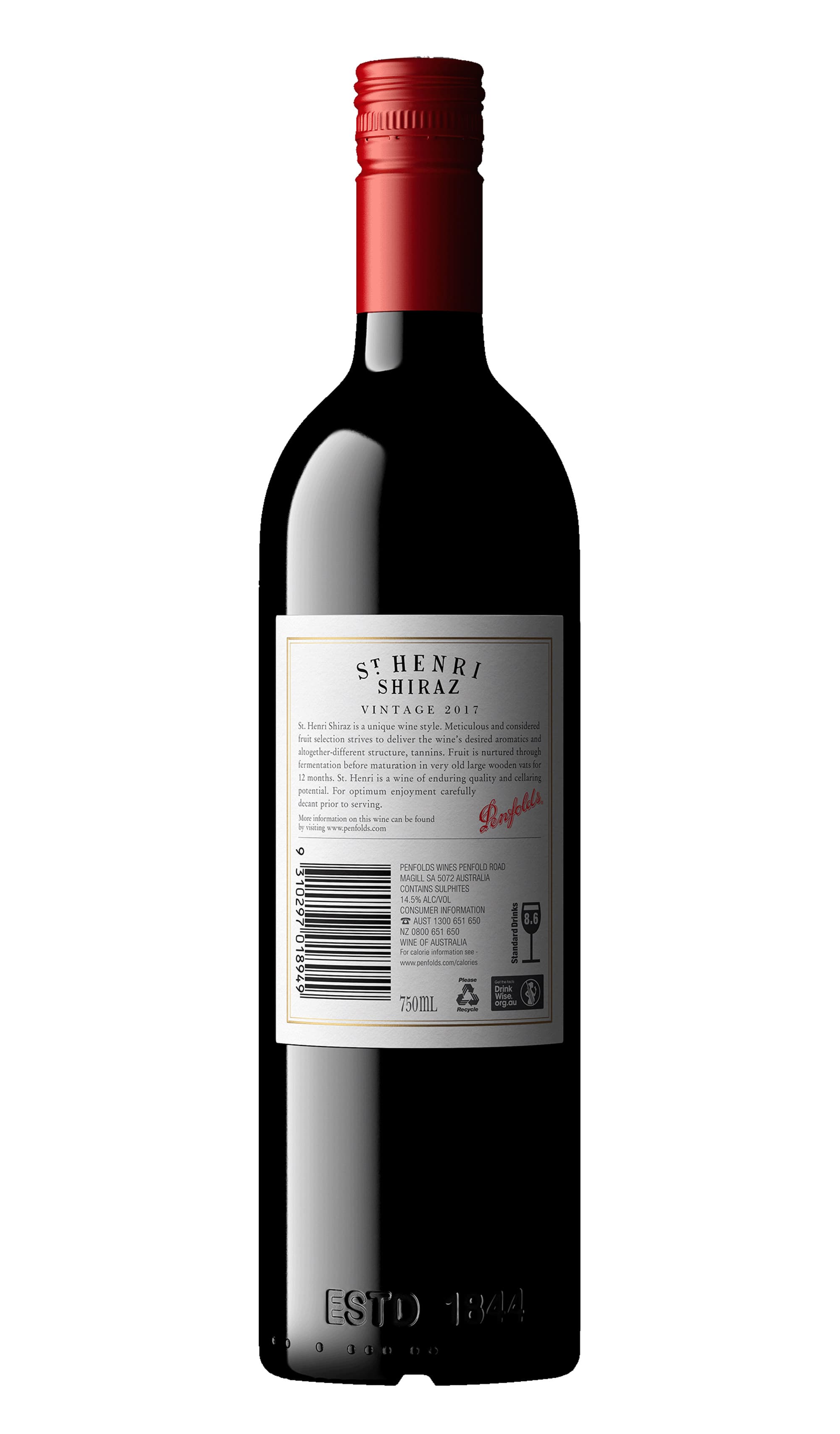 Penfolds St Henri Shiraz 2017 (Gift Boxed)