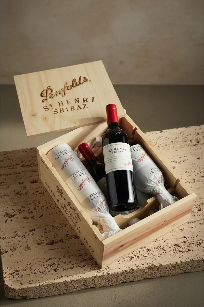 Buy Penfolds St Henri Shiraz 2019 6x750mL Wooden Box online at Wine Sellers Direct's best prices.