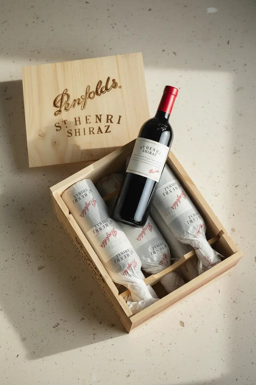 Buy Penfolds St Henri Shiraz 2019 6x750mL Wooden Box online at Wine Sellers Direct's best prices.