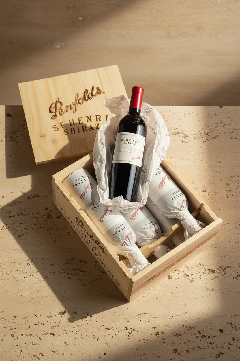 Buy Penfolds St Henri Shiraz 2019 6x750mL Wooden Box online at Wine Sellers Direct's best prices.