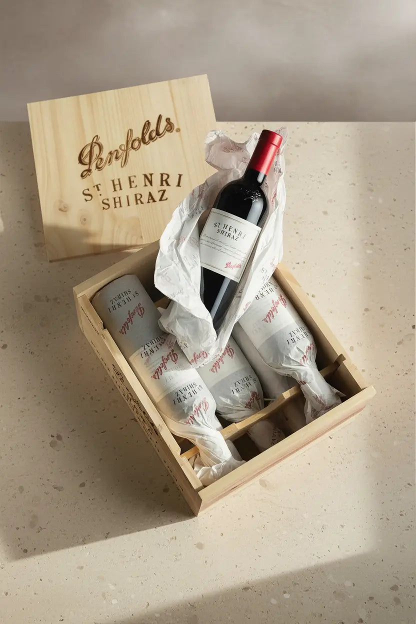 Buy Penfolds St Henri Shiraz 2019 6x750mL Wooden Box online at Wine Sellers Direct's best prices.